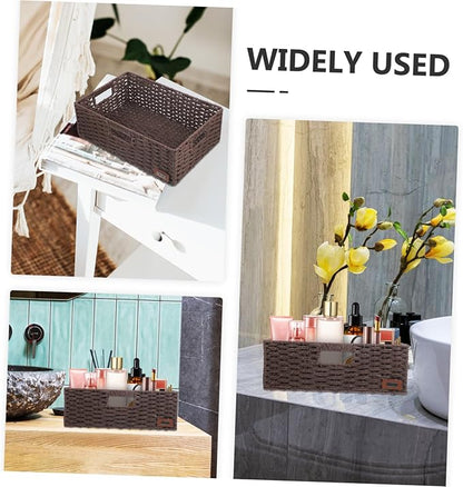 Rustic Woven Storage Baskets Decorative Basket for Shelves for Office Kitchen