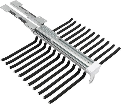 Pull Out Pants Rack Pants, 22 Arms Steel Pull Out Pants Rack 33lbs 23.2 * 18.1 * 3.7inch Hanging Installation Pants Hanger Bar Clothes Organizers for Hanging Jeans Pants Ties & Scarves (Black)