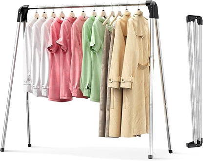 APEXCHASER Clothes Drying Rack - Laundry Rack for Efficient Air Drying, Collapsible Clothing Rack, Foldable Clothes Drying Rack, Heavy Duty Stainless Steel Clothes Rack