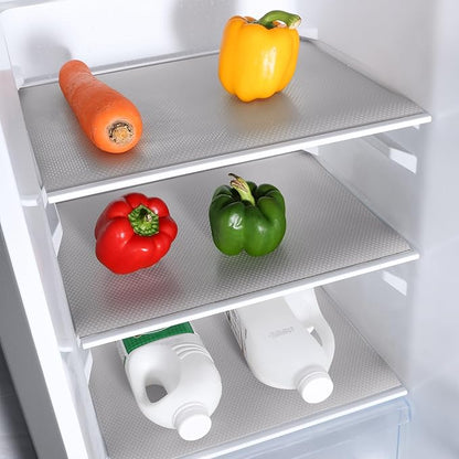 Light Gray Shelf Liners for Kitchen Cabinets Non Adhesive Drawer Liner for Bathroom Waterproof Refrigerator Liners for Shelves Fridge Plastic Mats Cabinet Cupboard Liner 11.8 x 236.2 Inches x 2 Rolls