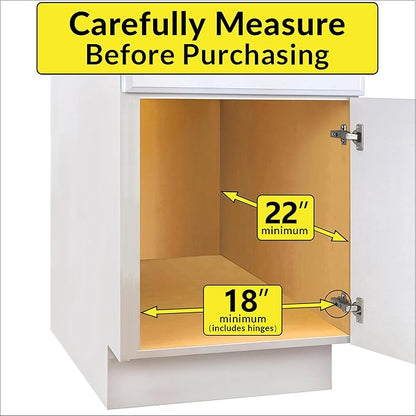 LYNK PROFESSIONAL® Pull Out Cabinet Organizer, 17" x 21" Slide Out Drawers for Kitchen Cabinets - Sliding Pull-Out Pantry Shelves – Home Shelf Organizers - Lifetime Ltd. Warranty, Chrome