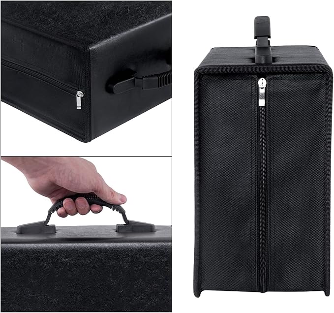 CD/DVD Case Binder - 400 Capacity Disc Storage Holder, Black PU Binder