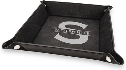 Krazy Case PU Leather Valet Tray For Men Women, Personalized Valet Tray, PU Leather Organizer For Keys, Phone, Wallet, Desktop Storage