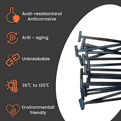 100 Pcs Nylon Universal Cable Tie Buckle with PP Storage Box - Fixion Tools Kit Includes Multifunctional Zip Ties, Pin & Button Fasteners, UV Resistant for Car Repair, Bumper & Fender Clips (100PCS)