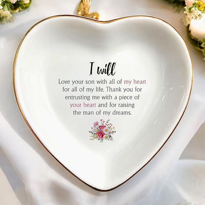 Wedding Ring Dish Jewelry Trinket Tray for Mother-in-law,Bridesmaid,Mother of the Bride/Groom-Engagement,Bridal Shower,Bachelorette Gifts for Couples,Mr. Mrs. (Mother-in-law 2)