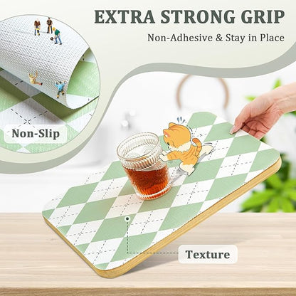 Sage Green Shelf Liner for Kitchen Cabinets 24" x 360" Non-Adhesive Non-Slip Drawer Liners for Dresser, Waterproof Washable Paper, Durable Protector Mat for Pantry Shelves Cupboards