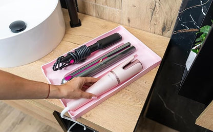 PROBLEM FIXED Hair Tool Organizer, 100% Food Grade Silicone, Up to 428F Heat Resistant, Hot Tools Organizer, Hair Styling Tools Organizer, 14.75" x 9.5" x 1"