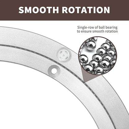Lazy Susan Hardware Silent Non-Slip Turntable Aluminium Turntable Bearing for Round Dining Table TV Rotating Table 20 inch