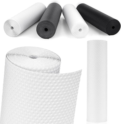 Drawer Liners, Waterproof Shelf Liner, Anti-Slip Non-Adhesive BPA Free Kitchen Cupboard Cabinet Liner Refridge Fridge Mats Sink Protector Strong Durable for Home (White/11.8in x 20Ft)