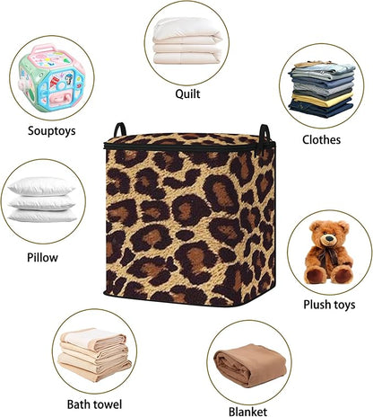 Large Comforter Storage Bag with Zipper,Closet Organizer for Clothes/Blankets/Quilts/Pillows,Fabric Storage Bags with Portable Handles 95L(2-Pack)