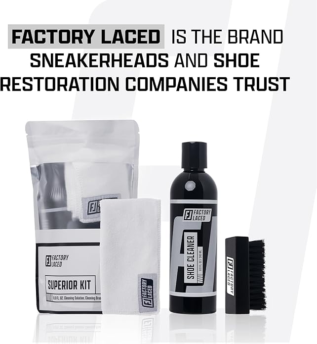 FACTORY LACED Shoe Cleaning Kit - Complete Sneaker Cleaner Kit - Shoe Cleaner for all shoes