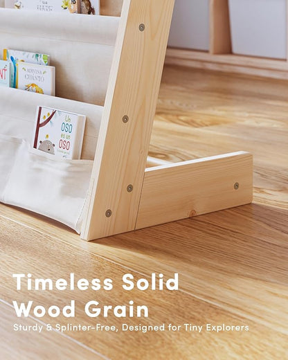 G&W Gruwald Kids Bookshelf, Book Shelf for Kids Rooms, Toddler Bookshelf, Book Rack for Kid (Wood, Medium)