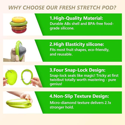 AWLGAK Avocado Saver and Onion Holder -Set of 4 Reusable Fruit and Veggie Savers for Fridge - BPA-Free, Prevent Flavor Mixing, Keep Fresh (Green, Brown, Red And Yellow)