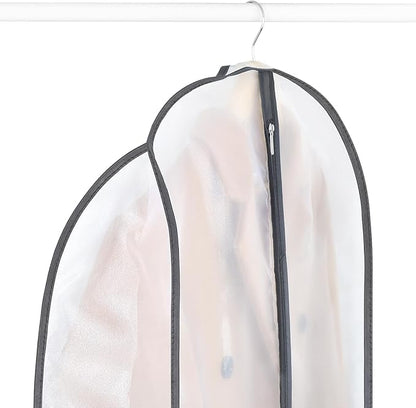 Zilink Breathable Dress Bags for Gowns Long 72” Wedding Dress Storage Bags Silky Dress Bags for Closet Storage with 7" Gussted Wrinkle Free for Long Evening Dresses Puffy Dress Storage, Set of 2