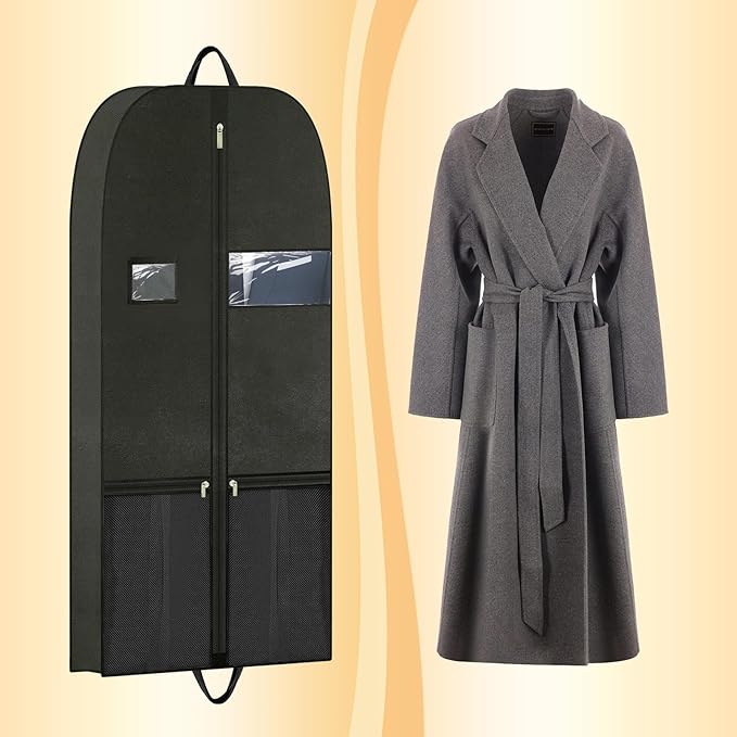 54" Garment Bags for Closet Storage and Travel, Gusseted Hanging Garment Bags for Men Women with Pockets Handles and Zipper, Suit Cover Bags for Clothes, Suits, Dress, Shirts, Coats, Jackets, 2 Pack