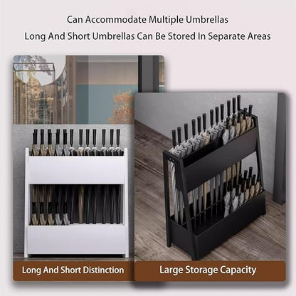 Large Capacity Umbrella Stand Rack For Entryway Commercial Umbrella Stand Metal Square Umbrella Rack Organizer Free Standing Umbrella Holder Bin No Installation Required For Home Hotel Office(Gold,40x