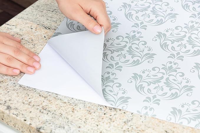 EasyLiner Peel & Stick Decor Removable Peel and Stick Wallpaper - Self Adhesive Decorative Shelf Paper for Cabinets, Walls, Resurfacing Projects - Adhesive Shelf Liner - 20in x 18ft - Victorian Print