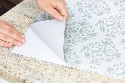 EasyLiner Peel & Stick Decor Removable Peel and Stick Wallpaper - Self Adhesive Decorative Shelf Paper for Cabinets, Walls, Resurfacing Projects - Adhesive Shelf Liner - 20in x 18ft - Victorian Print