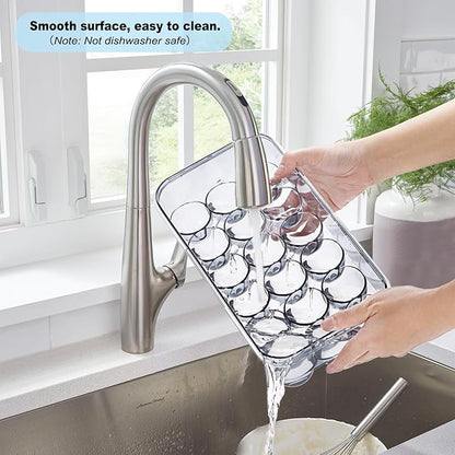 BSTKEY Egg Holder for Refrigerator, Egg Container with Time Scale, Egg Holder with Lid for Kitchen Storage, Stackable Tray for 18 Eggs