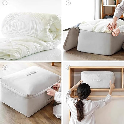 SLDYH UnderbedStorage Bag, Bedding and Quilt Storage Bag, Essential Items for Clothing Organizers during Mobile Travel, Cationic Oxford Fabric, Space Saving, Durable Waterproof Design (Lime, M)
