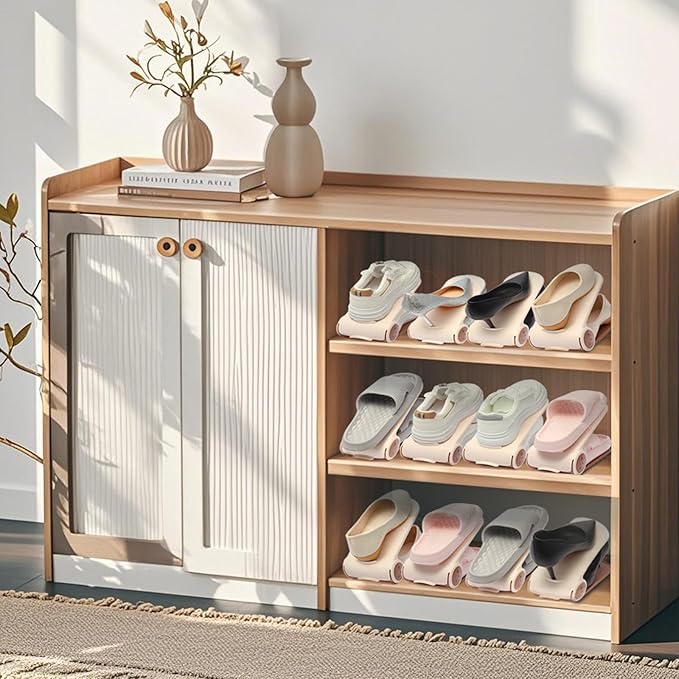 Shoe Organizer 10 Pack,Shoes Organizer for Closet Over Door Storage,Space Savers 50%, 4 Levels Adjustable Thickening Double Layer Shoe Holders