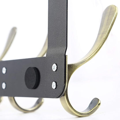 SKOLOO Over The Door Hook, Door Hanger Hooks for Hanging Clothes, Towels, Coats, Hats, Over The Door Towel Hook - Bronze, Assembly Required