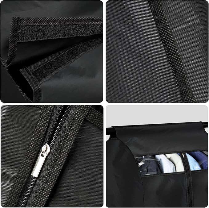 Garment Bag Black Large (L 24x20x35.5") Storage bag for clothes Long-term storage Jacket and clothes Protection from dust