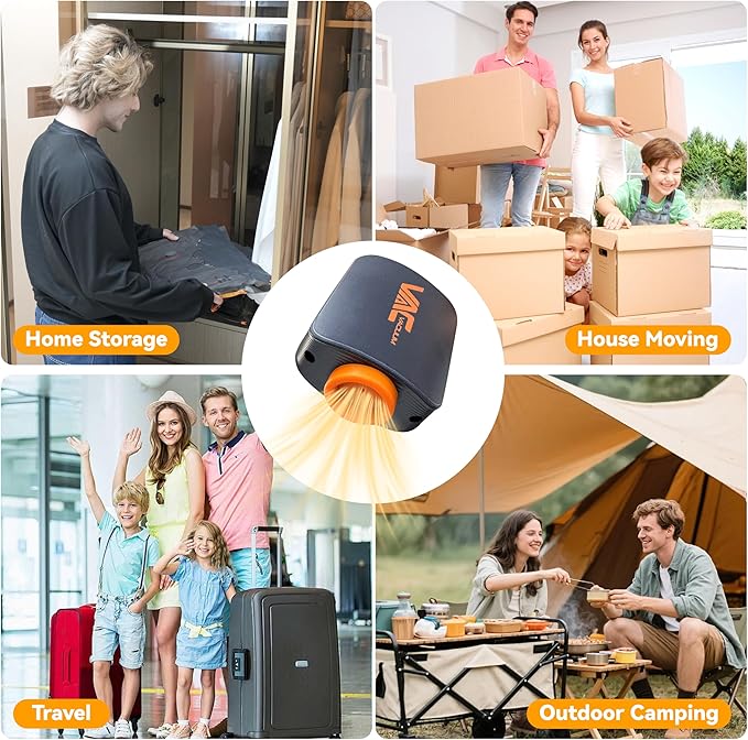 VACKFOX Rechargeable Wireless Pump Travel Storage Bags Set - 15 Pack Portable Space Saver Bags for Travel & Home - Vacuum Compression Packing Seal for Clothes, Blankets, Seasonal Storage