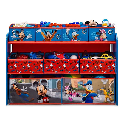 Disney Mickey Mouse Deluxe 9 Bin Design and Store Toy Organizer by Delta Children, Greenguard Gold Certified