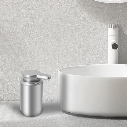 Mamiddle 12 oz. Automatic Soap Dispenser Stainless Steel with Sensor Infrared Soap Dispenser Electric IPX5 Waterproof USB-C Charging Motion Sensor for Kitchen & Bathroom (Silver Cyl)