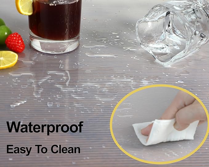 Shelf Liners for Kitchen Cabinets Non Slip 16 Inch Wide X 20 Ft Non Adhesive Drawer Liner Waterproof Clear Cabinet Liner Oil Proof Shelves Liner for Refrigerator Cupboard Pantry Closet Bathroom