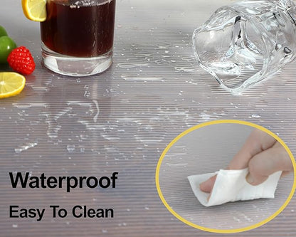 Shelf Liners for Kitchen Cabinets 10 Inch Wide X 20 Ft Non Adhesive Cabinet Drawer Liner Clear Non Slip Waterproof Shelves Liner for Refrigerator Closet Cupboard Pantry Bathroom