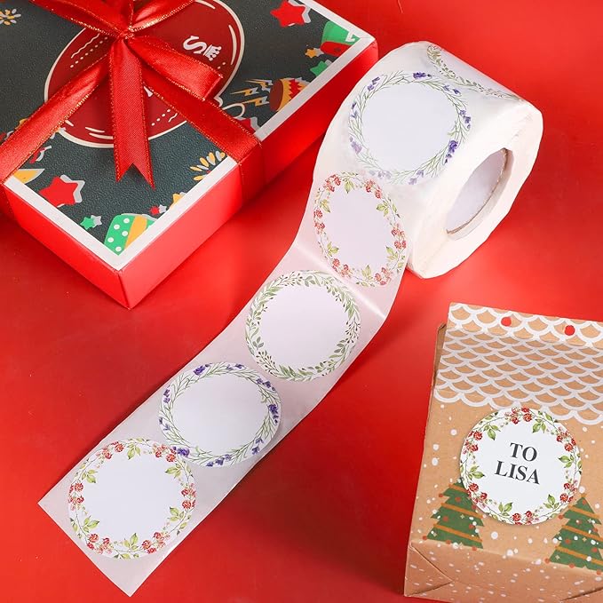 600 Pcs 2" Floral Easter Gift Label Tags Stickers, Canning Labels for Jar Flower Stickers for Jars Lids Spice Labels Bottle Label with 3 Pattern Designs