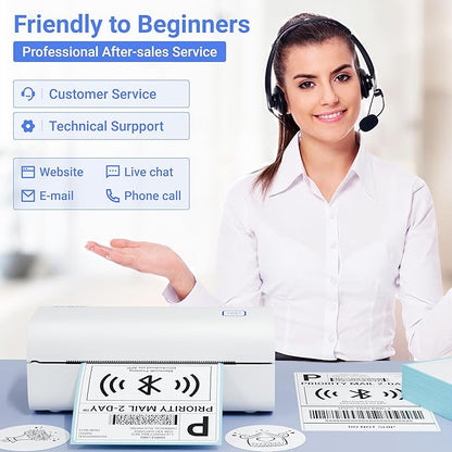 Thermal Shipping Label Printer - 4x6 Label Printer for Small Business - Desktop Barcode Printer