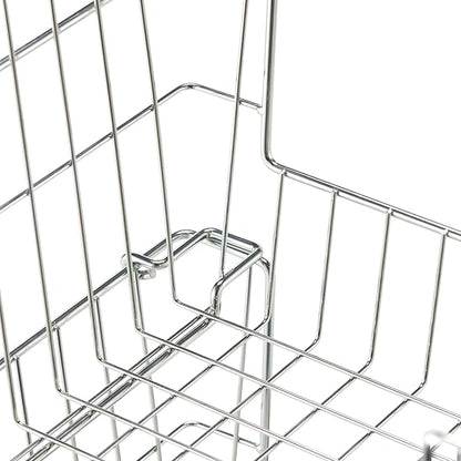 TRINITY 2-Pack Stackable Metal Wire Storage Baskets With Handles, EcoStorage Chrome, 14 Inches