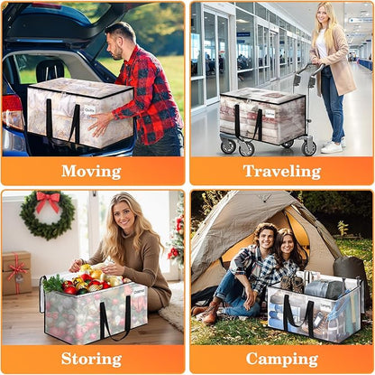 Extra Large Heavy Duty Moving Bags, Storage Bags with Strong Zippers & Handles, Packing Bags for Moving Essentials, Ideal Storage Tote for Home, Dorm & Storage Solutions, 93L, 4 Packs, Clear