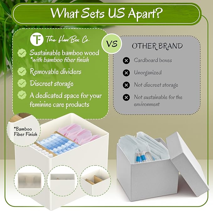 Feminine Care Product Organizer - Tampon Holder and Pad Case for Bathroom Accessories