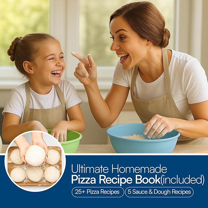 SAMATIZE Pizza Dough Proofing Containers with Lids – 4-Pack Silicone Stackable Boxes for Pizza Dough Balls – Airtight, BPA-Free Rising Buckets – Microwave & Freezer Safe Storage Set