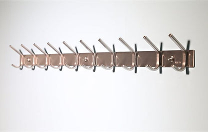 WEBI Coat Rack Wall Mount,10 Coat Hooks for Hanging Coats,30 Inch Stainless Steel 304 Coat Hanger Wall Mounted Hook Rack Rail for Clothes,Jacket,Brushed Nickel