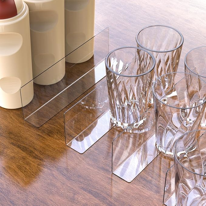Magnetic Shelf Dividers 10 Pack L Shape PVC Commodity Baffle for Supermarket and Retail Store Organization Plastic Side Panels 7.87X2.36X1.18 Inches