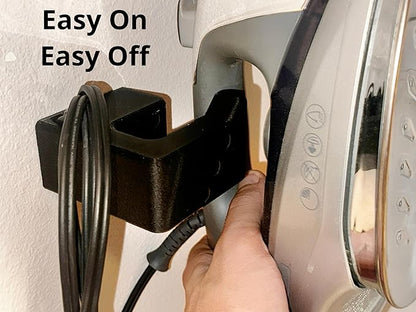 Iron Wall Mount, Universal Design, Modern Look, Made to Fit Clothing Irons, Laundry Room Organization, Laundry Room Essentials, Ironing Board Accessories, Made in Texas, 1 pc.