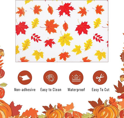 Cooyes Shelf Paper for Kitchen Cabinets Non Adhesive, Waterproof & Oil-Proof Kitchen Drawer Liner for Refrigerator Drawer Fridge Cupboard, (11.8 Inch W x 360 Inch L, Pumpkin Orange)