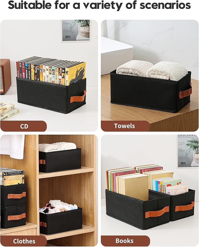 6 Pack DVD Storage Box, DVD Organizer Holds Up to 102 DVDs, Foldable DVD Holder, Large CD Storage Case