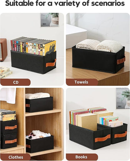 6 Pack DVD Storage Box, DVD Organizer Holds Up to 102 DVDs, Foldable DVD Holder, Large CD Storage Case