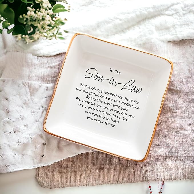 Son In Law Gift Ring Dish, Future Son Gift, Son in law Wedding Gift, New Son Gift, Son in law Present Christmas Gift, Future Son in law gift, Son in Law Present, Son in Law Birthday Gift, Groom Gift