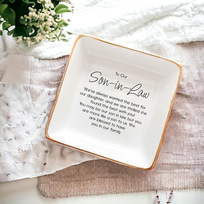 Son In Law Gift Ring Dish, Future Son Gift, Son in law Wedding Gift, New Son Gift, Son in law Present Christmas Gift, Future Son in law gift, Son in Law Present, Son in Law Birthday Gift, Groom Gift