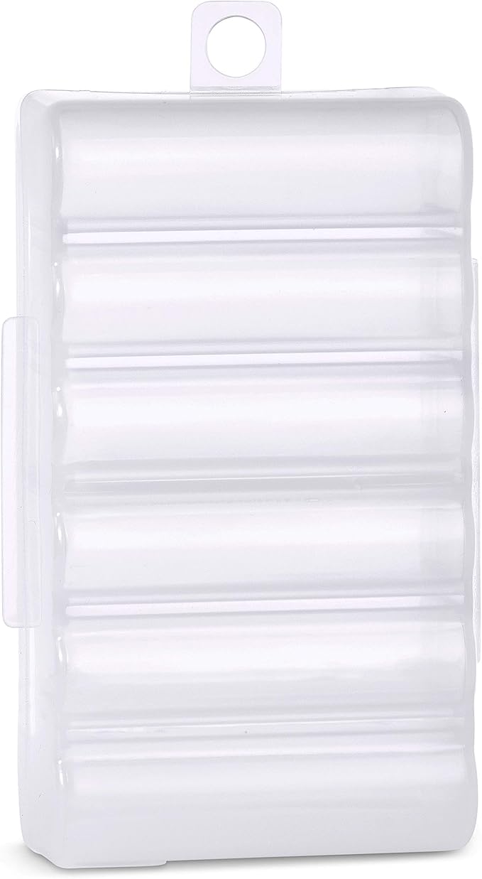 GlossyEnd Set of 4 - Two AA and Two AAA Battery Storage Box, Battery Storage Case, Battery Holder Clear
