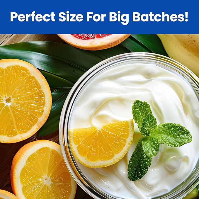 Ultimate Yogurt Containers 2 Pack - Make More Yogurt with 1-Quart Glass Containers (4 Cup) - 100% BPA Free, Durable & Oven Safe Round Bowl Set with Lids - Perfect for Food Storage & Meal Prep