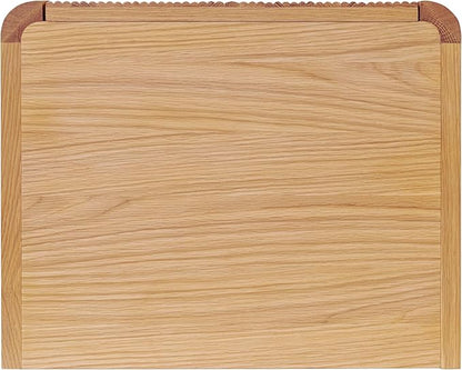 Poly & Bark Toledo 22” Nightstand – Solid and Veneered American White Oak Construction with Ribbed Drawer Fronts and Soft‑Close Drawers – Textural Modern Bedside Table for Stylish Bedrooms