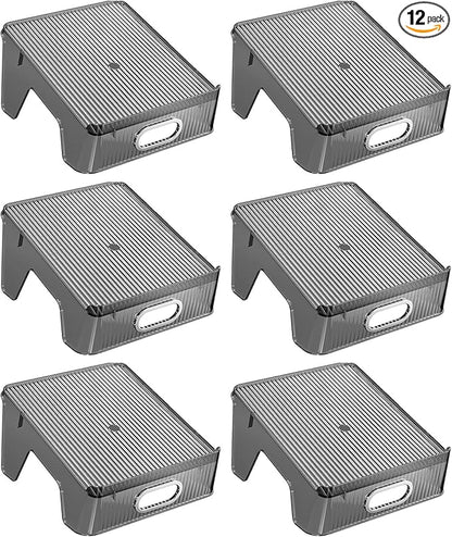Double Layer Shoe Slots Organizer 9.84” X 9.05” X 5”In Stacker Space-Saving Storage Holder - Transparent Plastic Shoe Rack For Closet Shelf (Black, 6pack)